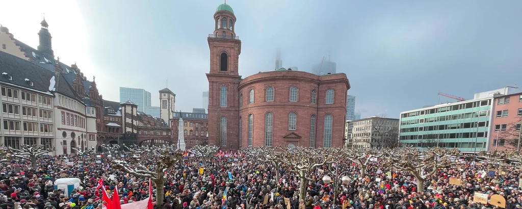 Demonstration gegen Rechtsextremismus in Frankfurt am 20. Januar 2024