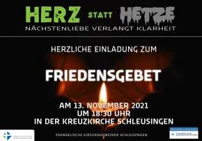 Friedensgebet 2021 - web | Foto: Kirchengemeinde Schleusingen